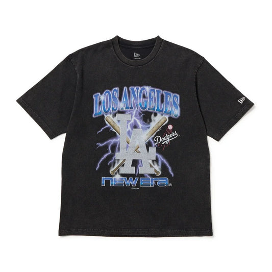 NEW ERA -  Los Angeles Dodgers SS WAS CT TEE LIGHTNING BLACK【15129307】