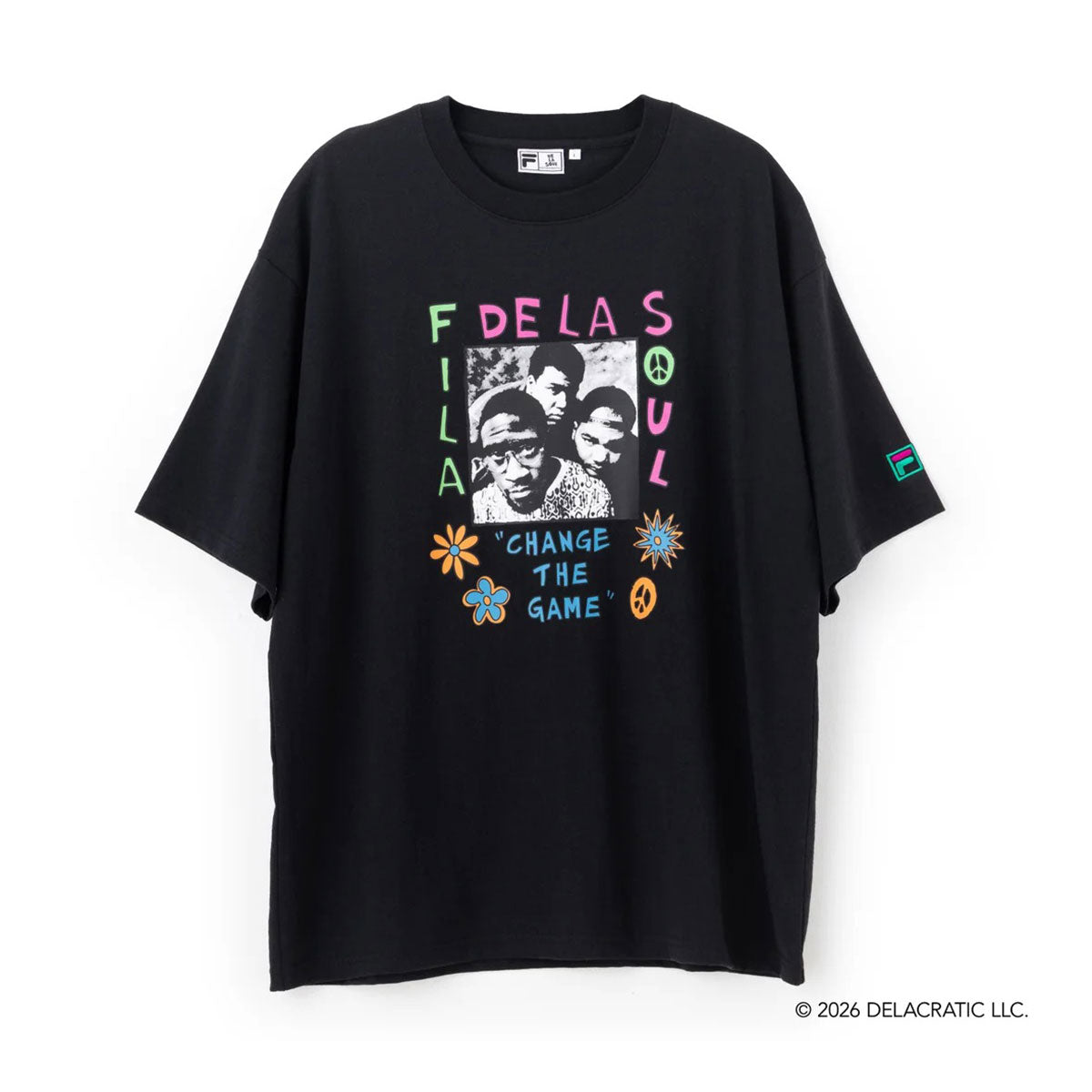 DE LA SOUL×FILA - PHOTO TEE - BLACK【SM6FAU705】