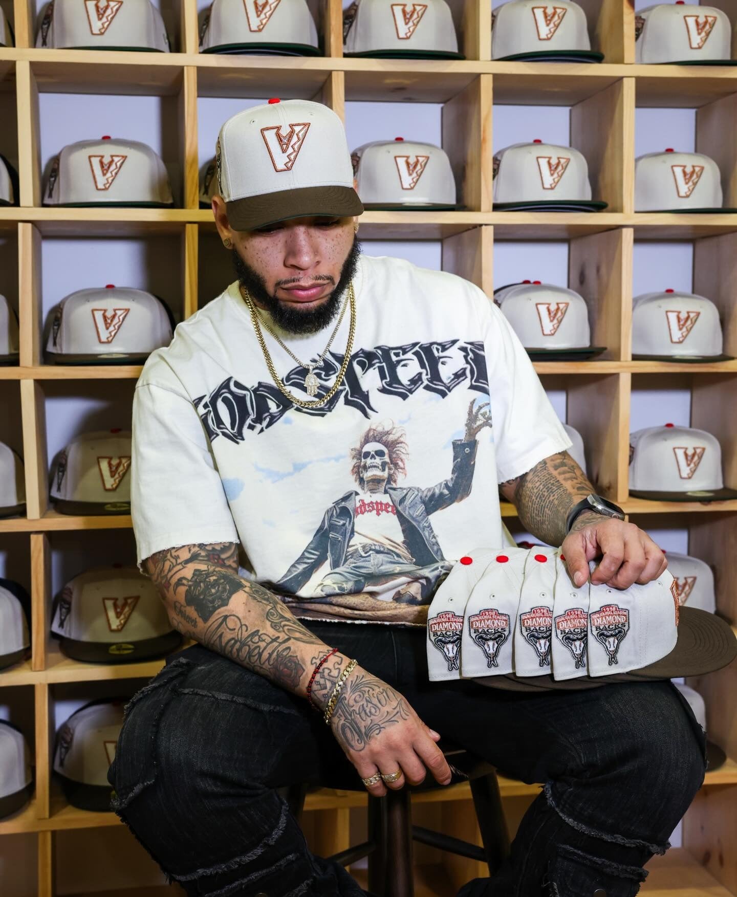 NEW ERA - Arizona Diamondbacks NYCO 59FIFTY Inaugural Season 1998 Stone/Walnut【70979187】