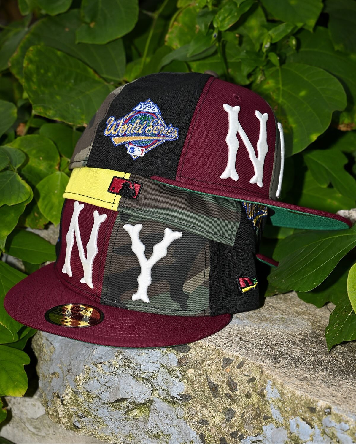 NEW ERA - New York Highlanders 59FIFTY 1992 World Series Cardinal/Black/Yellow/Woodland Camo