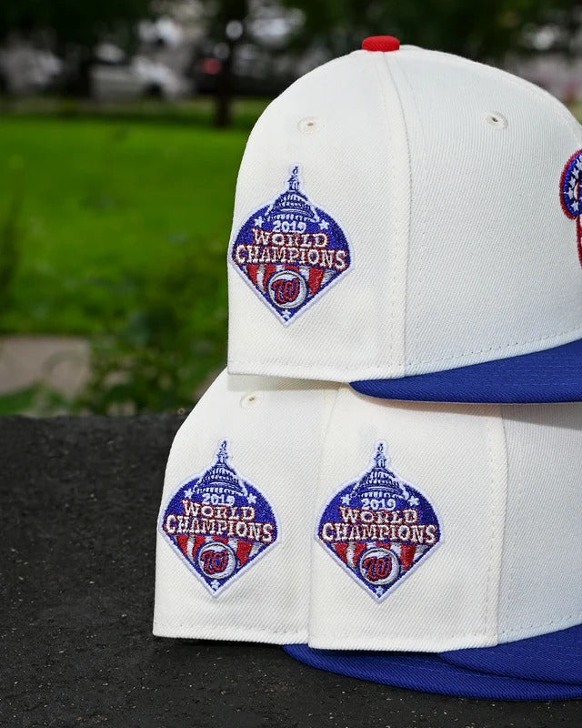 NEW ERA - Washington Nationals 2019 World Champion Ship 59Fifty Chrome White/Majestic Blue
