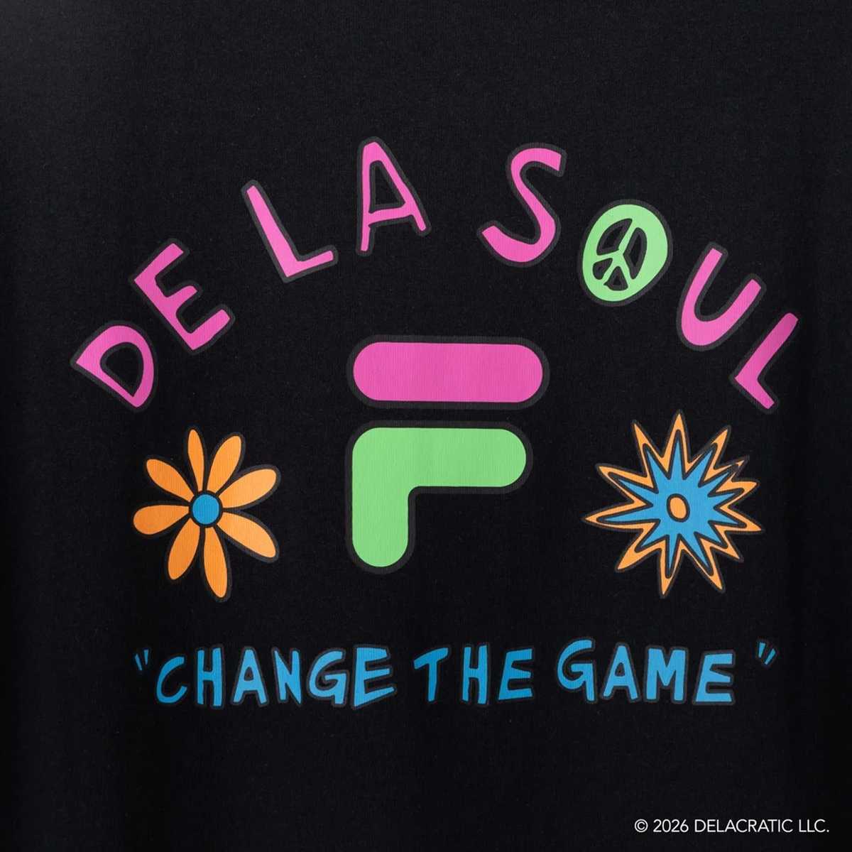 DE LA SOUL×FILA - GRAPHIC TEE BLACK【SM6FAU706】