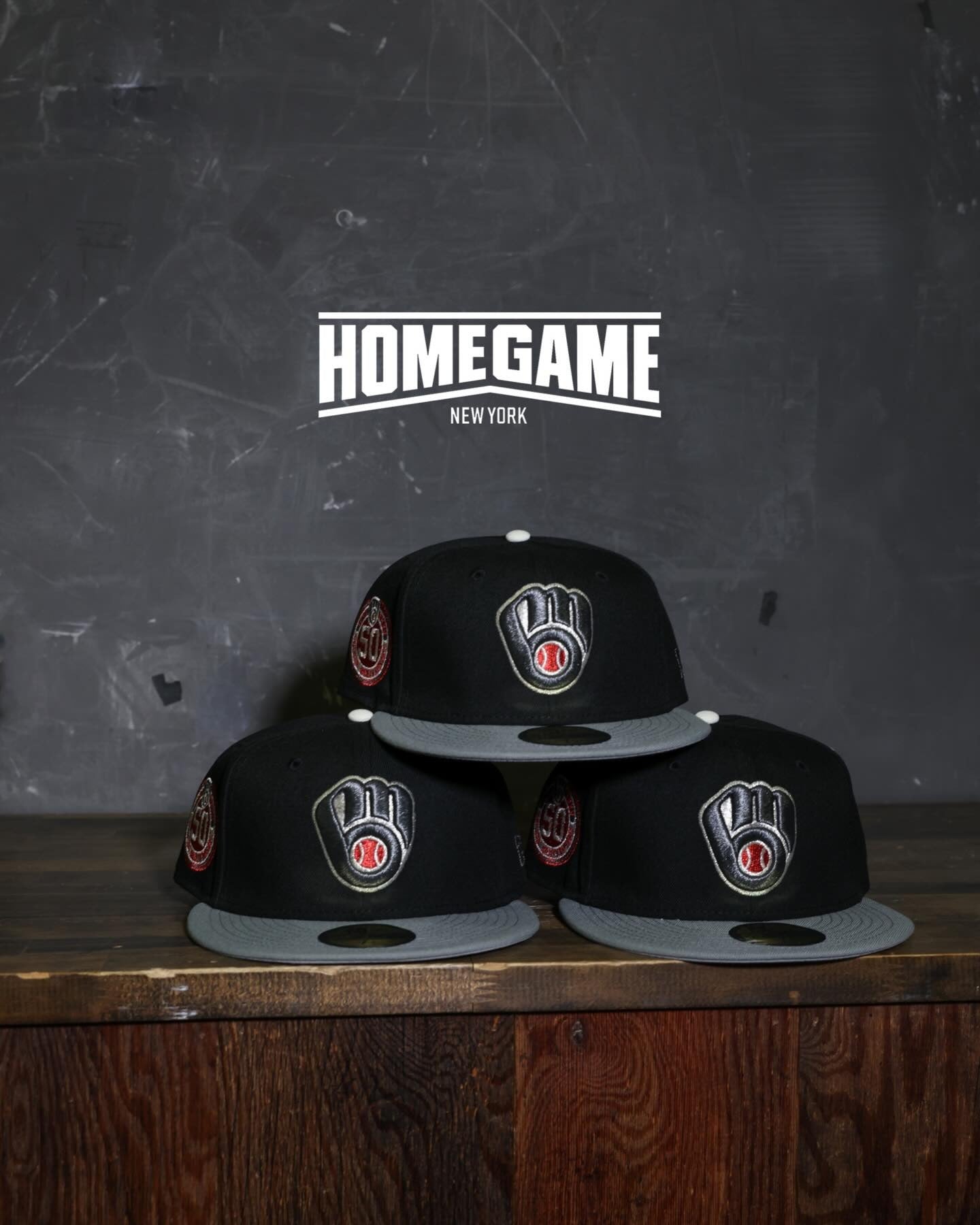 NEW ERA - Milwaukee Brewers 59Fifty 50th Anniversary Black/Graphite