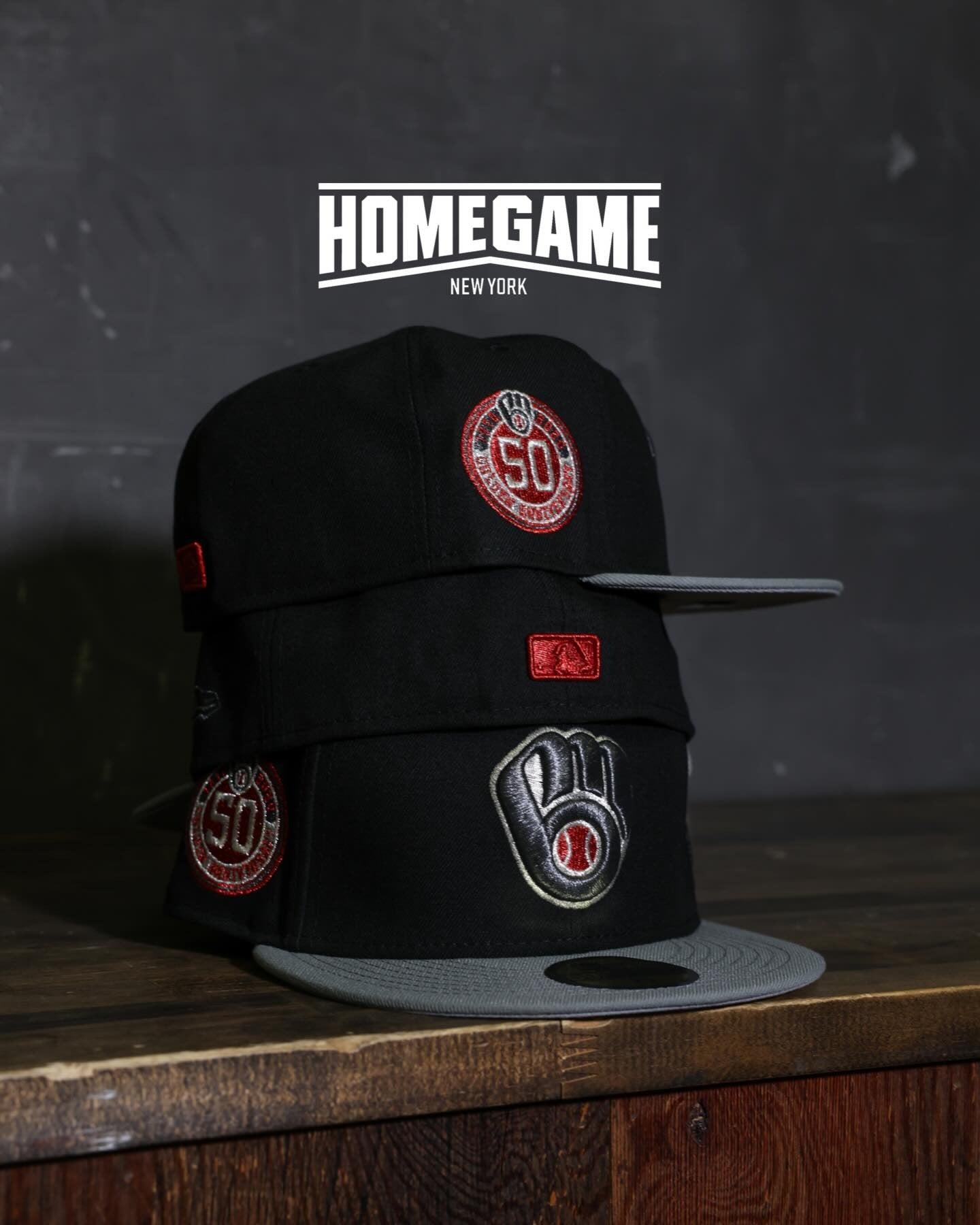 NEW ERA - Milwaukee Brewers 59Fifty 50th Anniversary Black/Graphite