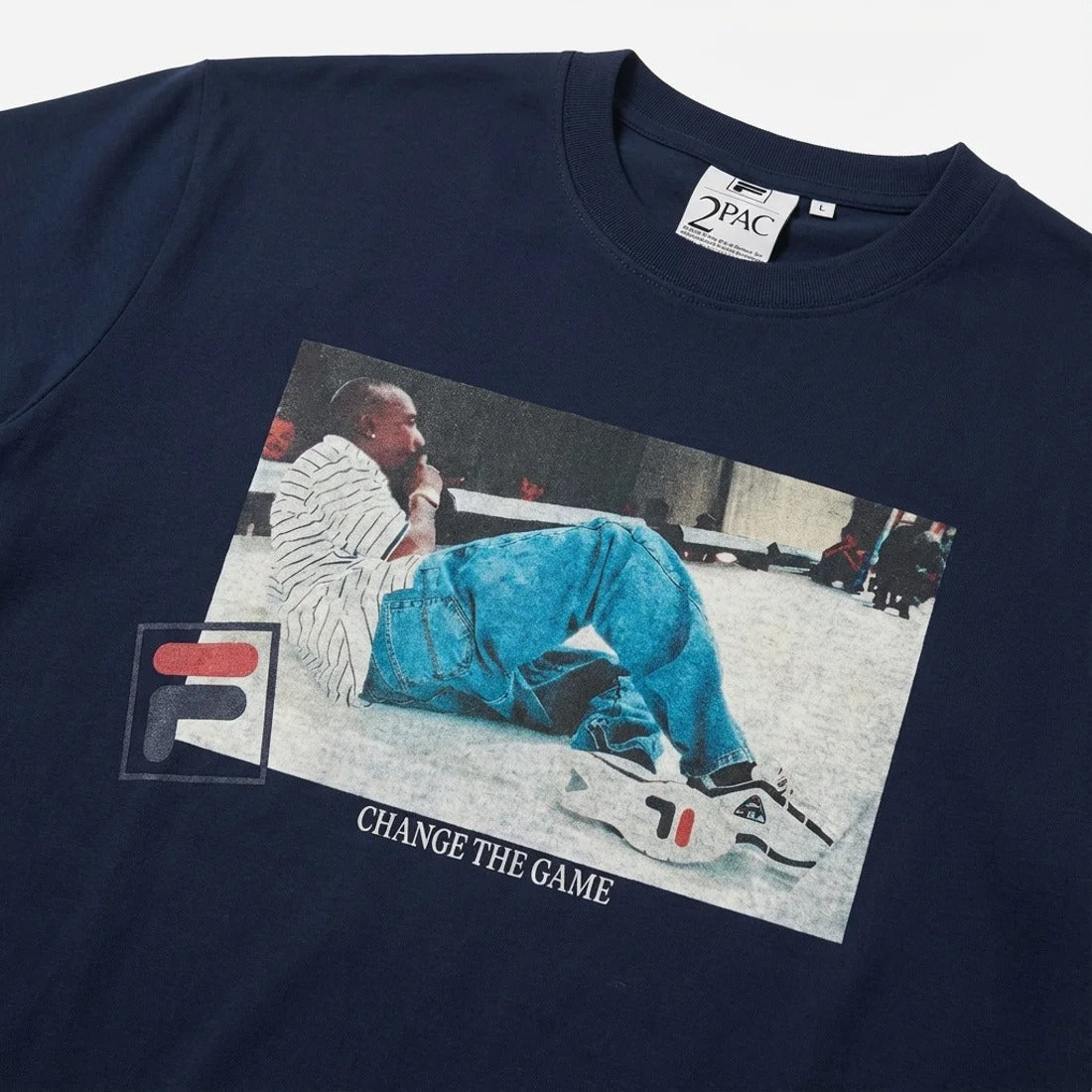 FILA - S/S PHOTO TEE01 NAVY【SM6SAU701-NV0】
