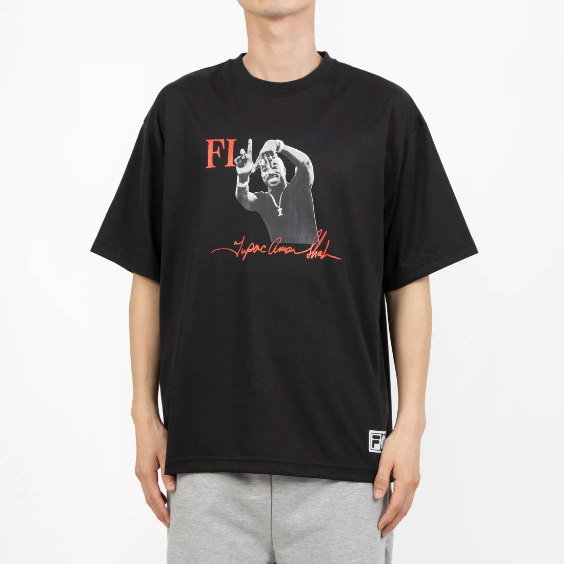 FILA - S/S PHOTO TEE02 BLACK【SM6SAU702-BK0】