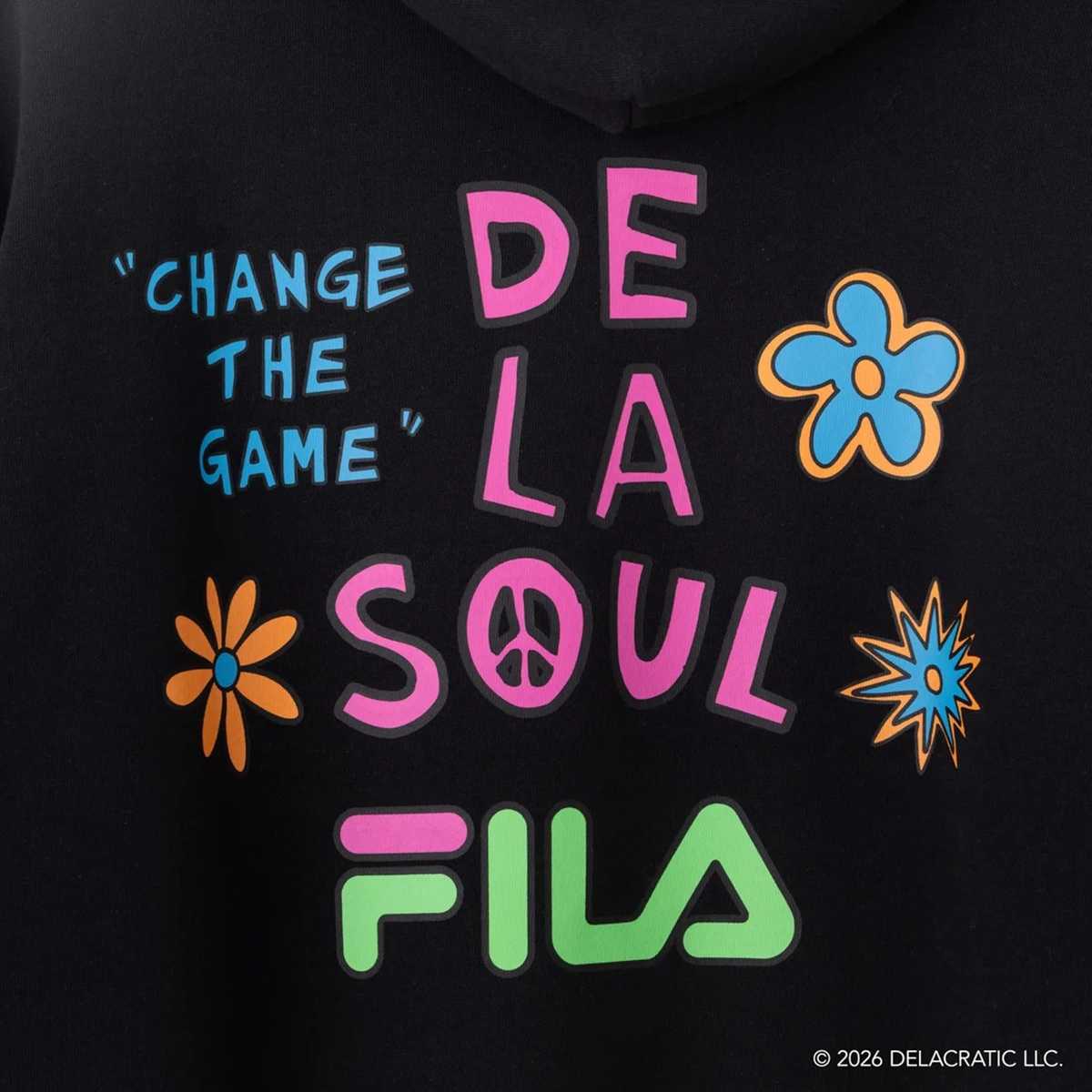 DE LA SOUL×FILA - HOODIE BLACK【SM6FBU703】