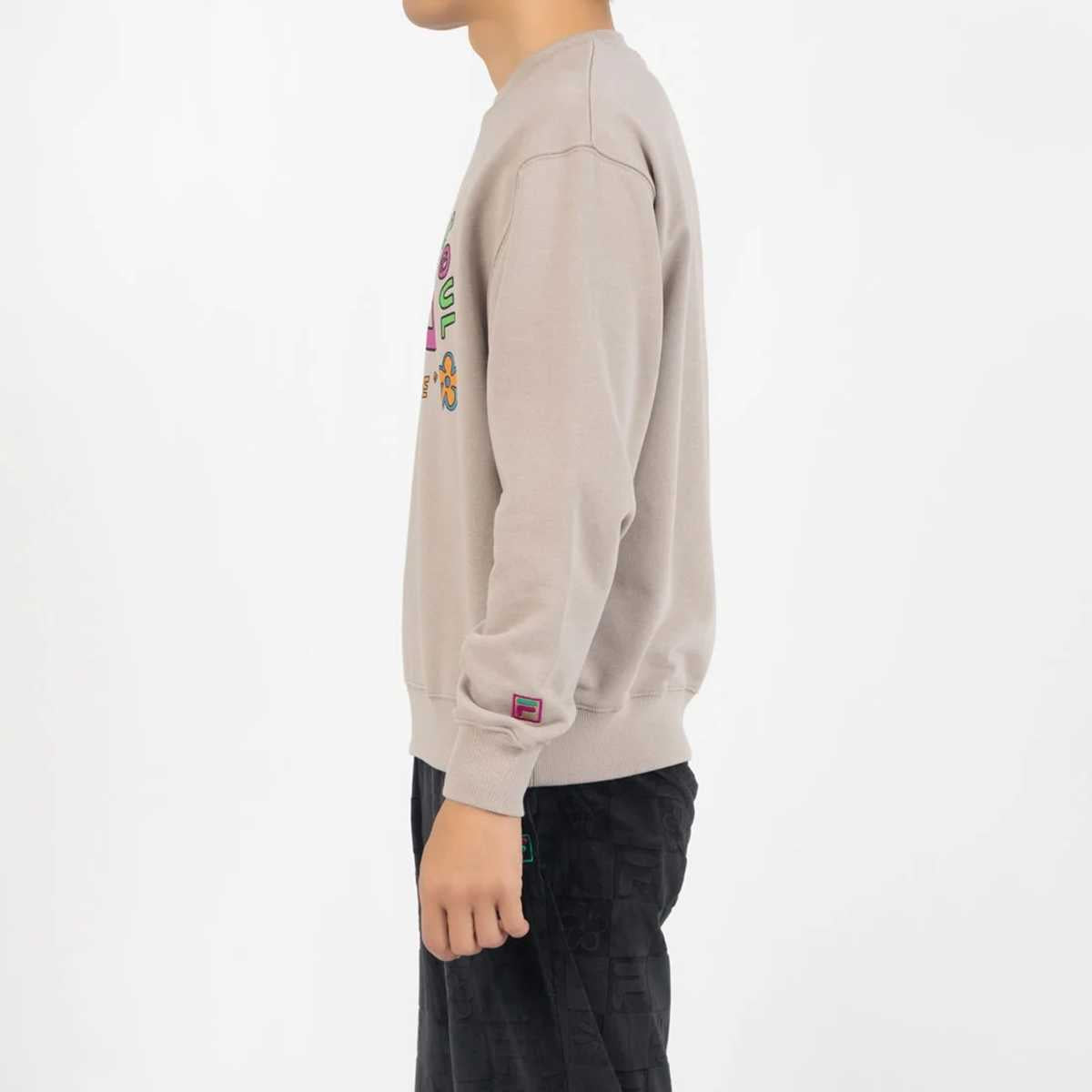 DE LA SOUL×FILA - SWEAT SHIRT BEIGE【SM6FBU704】