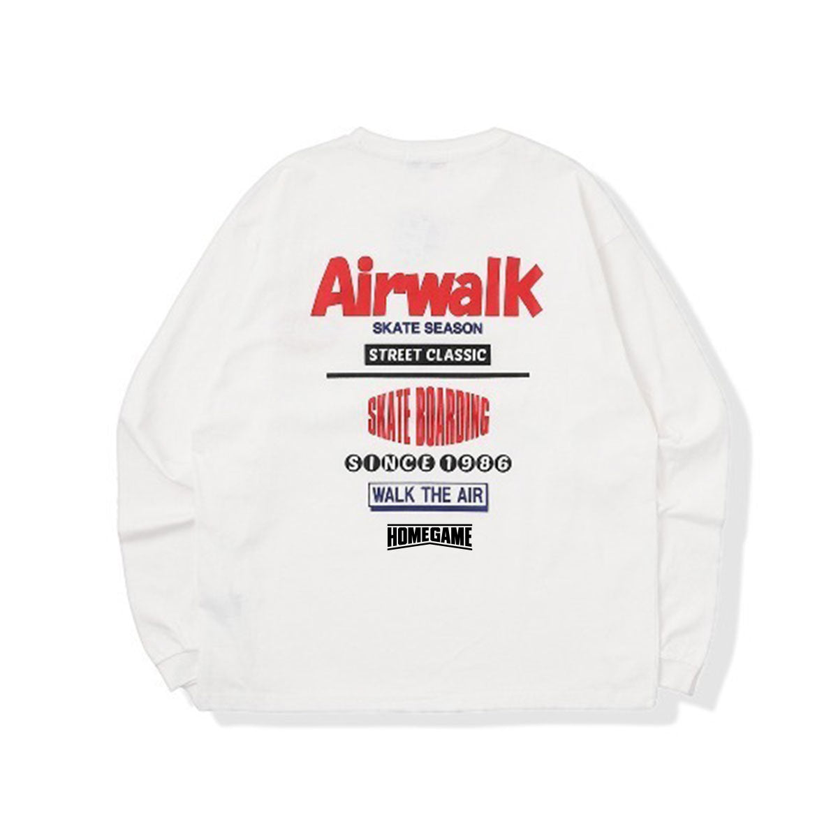 AIRWALK × HOMEGAME LS TEE WHITE