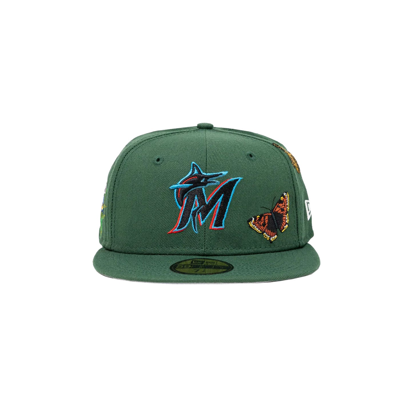 NEW ERA × FELT Miami Marlines - 59FIFTY BUTTERFLY GARDEN GREEN