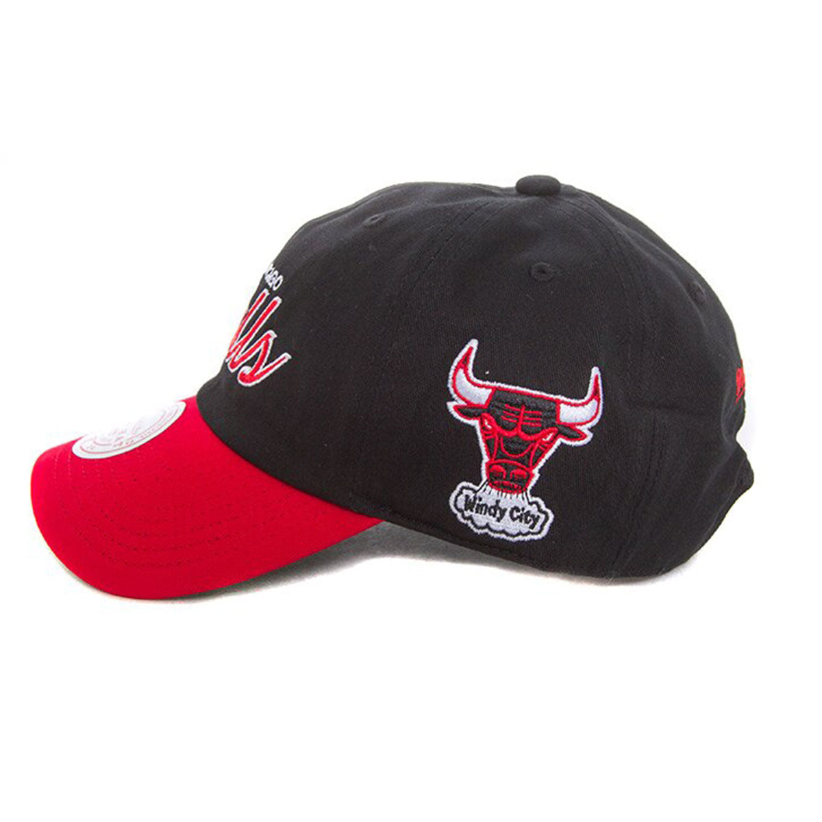 Mitchell＆Ness Chicago Bulls - NBA TEAM SCRIPT 2.0 DAD STRAPBACK HWC【HLUX3287-CBU】