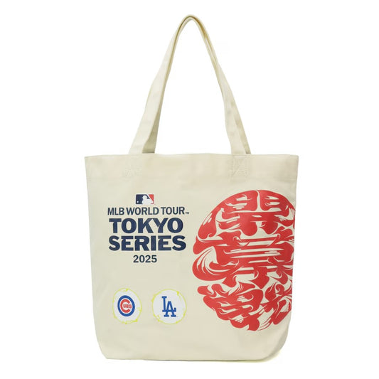 MLB - TOKYO SERIES 2025 開幕戦 CANVAS TOTE BAG IVORY/RED 【MLB-TTB10】