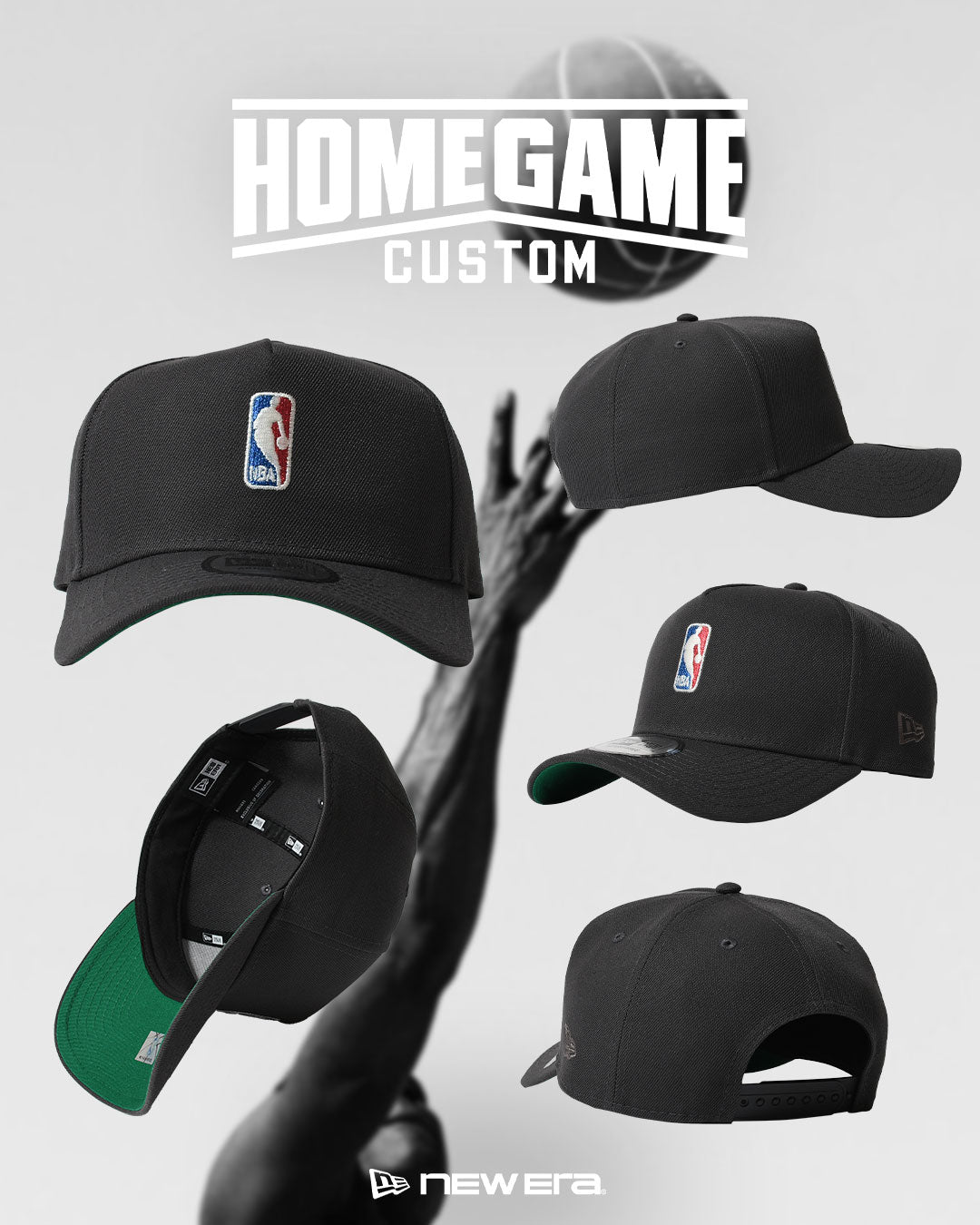 NEW ERA - NBA MAN LOGO CO 9FORTY A-Frame CHARCOAL【15354540】