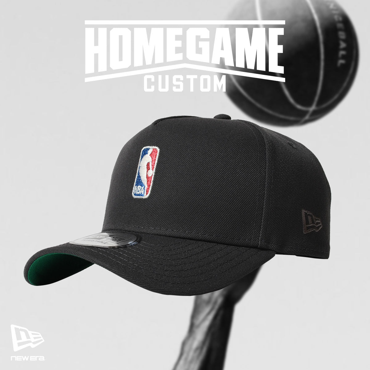 NEW ERA - NBA MAN LOGO CO 9FORTY A-Frame CHARCOAL【15354540】