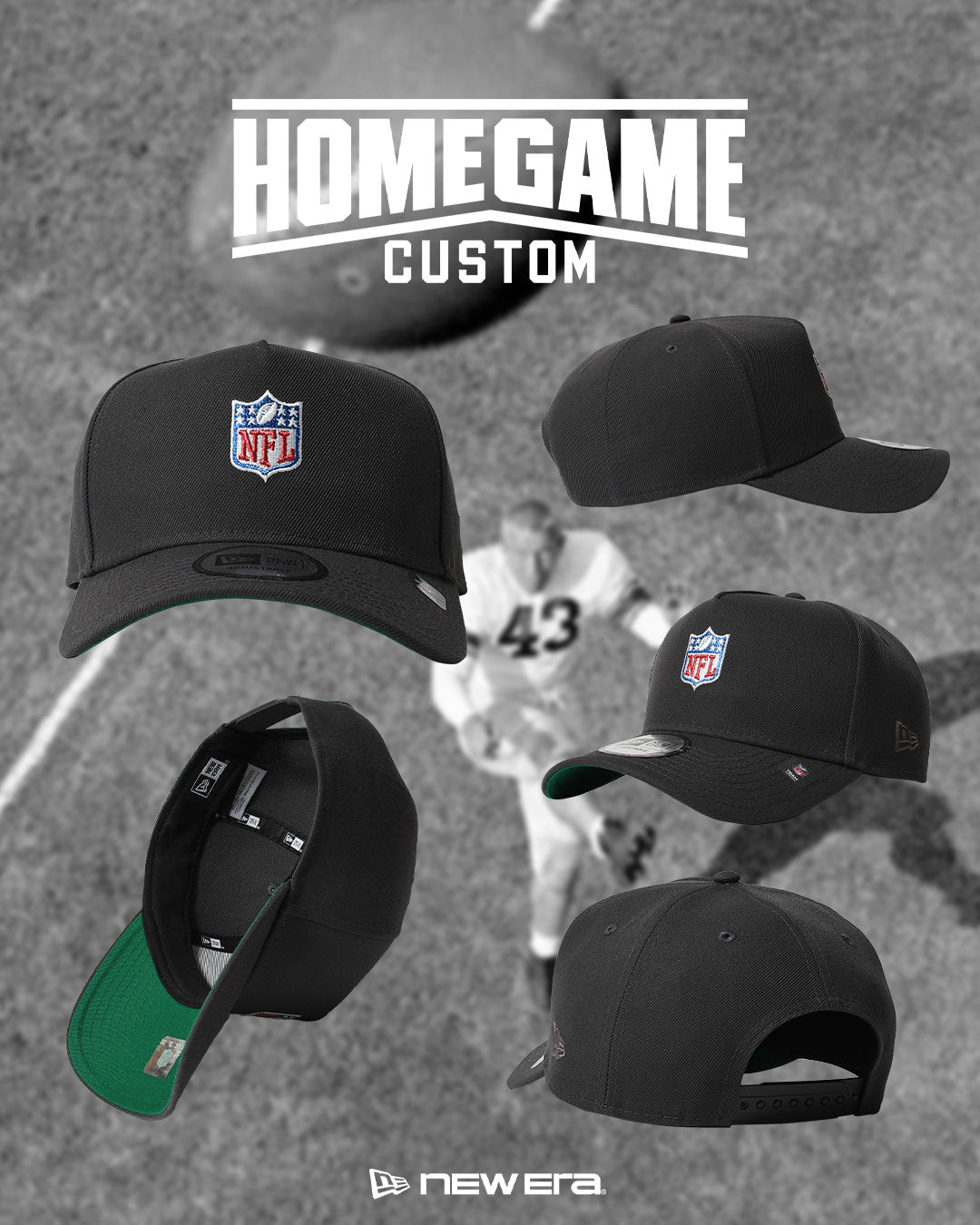 NEW ERA - NFL OFFICIAL SHIELD LOGO CO 9FORTY A-Frame CHARCOAL【15354539】