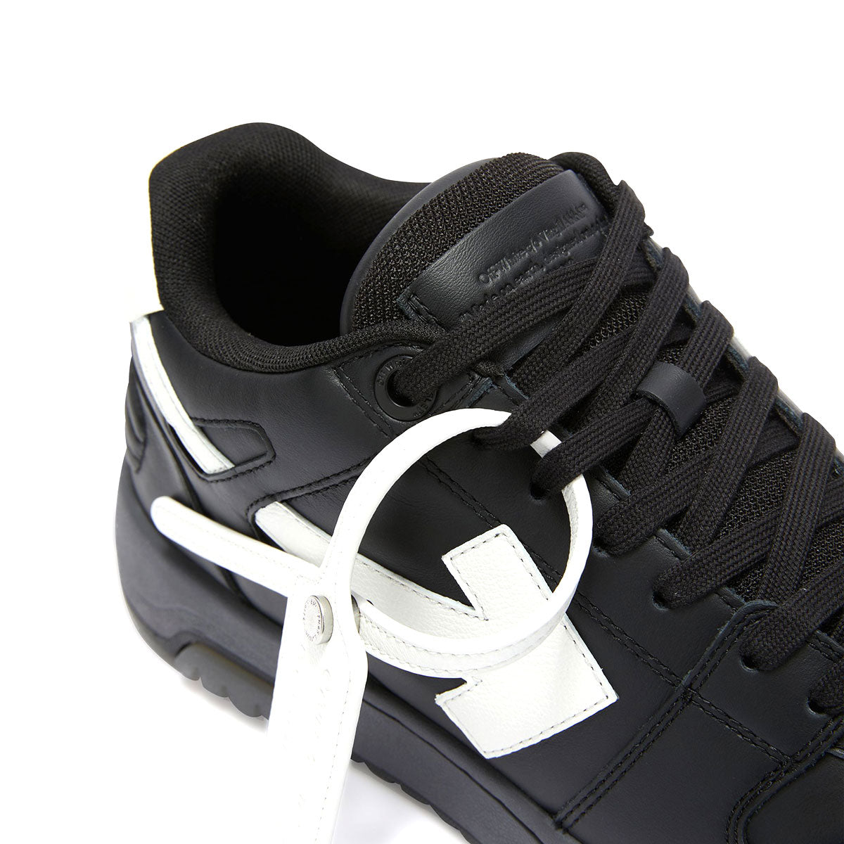 Off-White - OUT OF OFFICE CALF LEATHER BLACK/WHITE 【OMIS25-SLG0016】