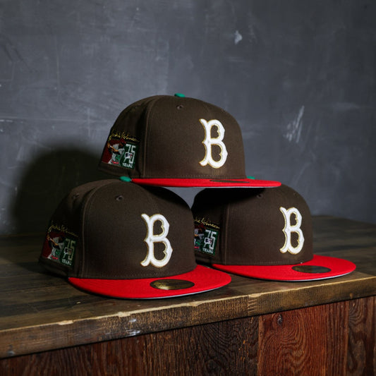 NEW ERA - Brooklyn Dodgers 59Fifty Jackie Robinson 75th Anniversary Walnut/Scarlet
