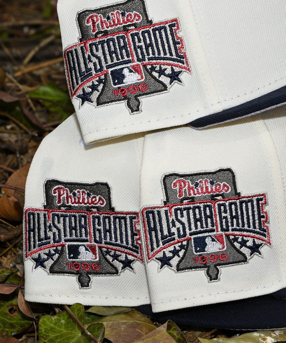 New Era×Phillies 白×赤 Doodles / 日本未発売 NEW ERA - Philadelphia Phillies 1996 All Star Game 59Fifty Chrome