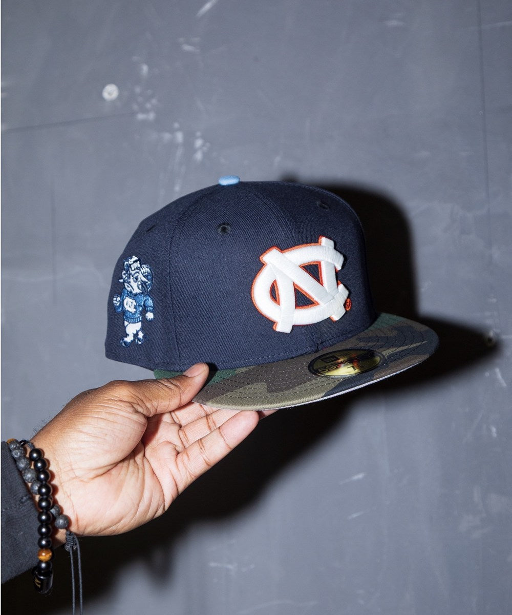NEW ERA - North Carolina Tar Heels Rameses 59FIFTY Navy/Woodland Camo