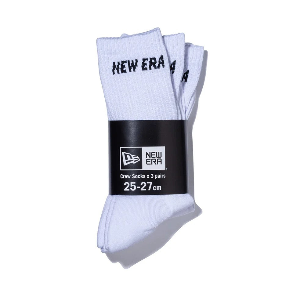 NEW ERA - SOCKS CREW 3PAIRS WHITE 【14518176】