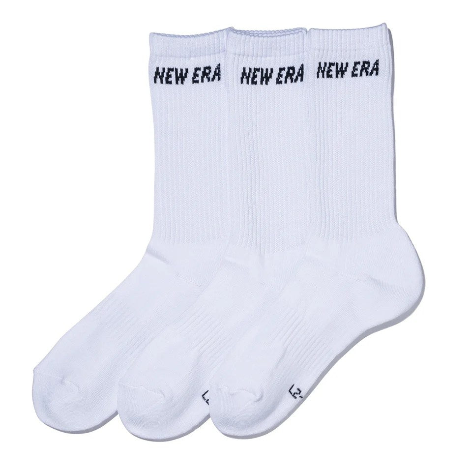 NEW ERA - SOCKS CREW 3PAIRS WHITE 【14518176】