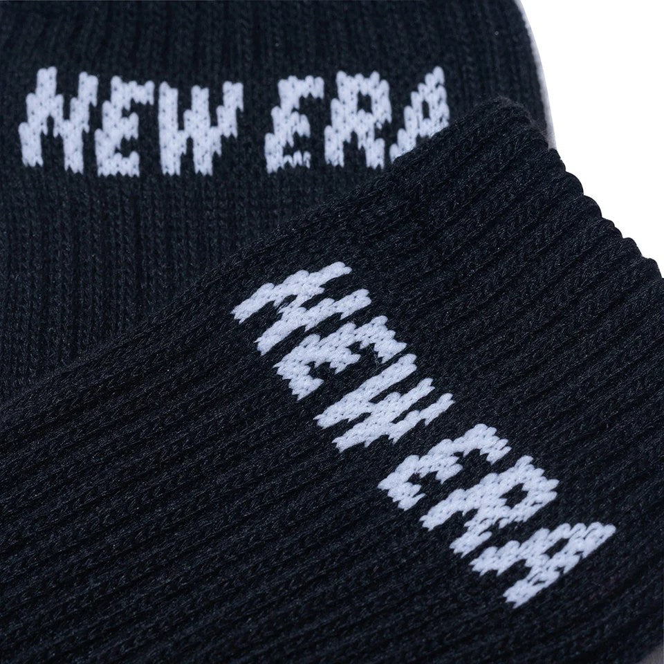 NEW ERA - SOCKS CREW 3PAIRS BLACK 【14518183】