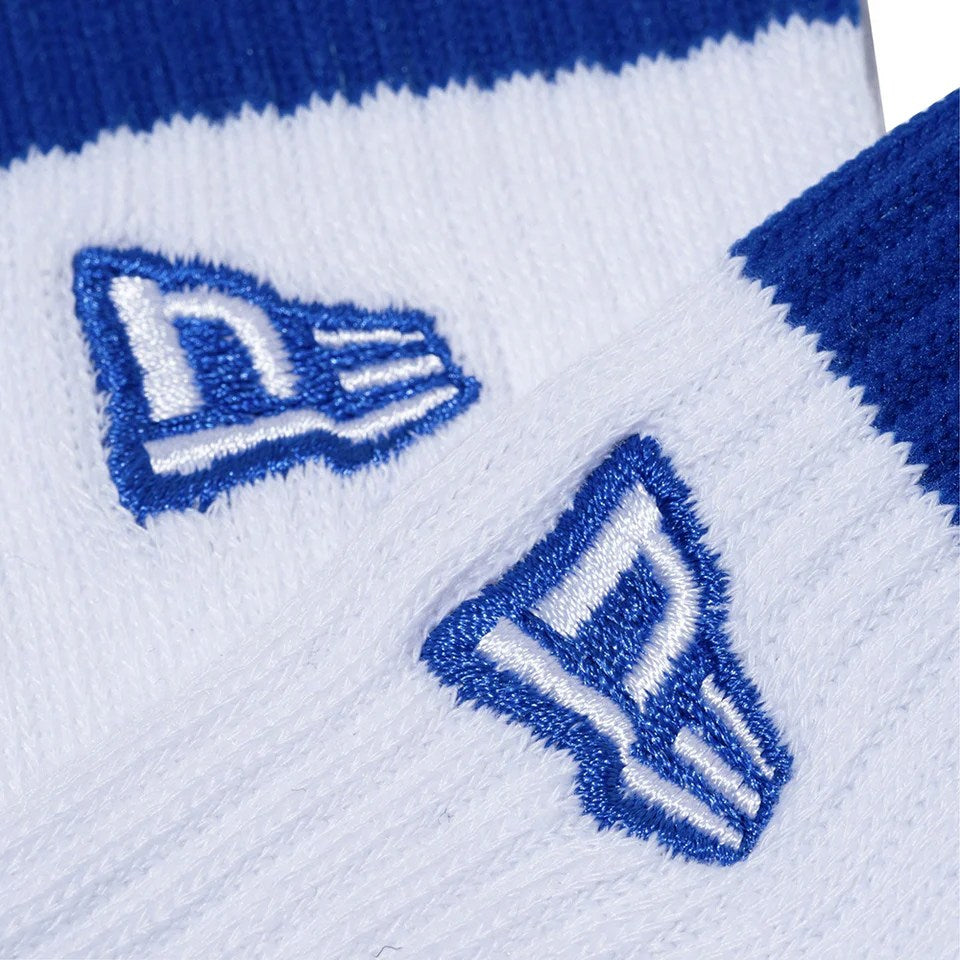 NEW ERA - SOCKS CREW 2P Embroidery WHITE/BLACK BLUE 【14518185】
