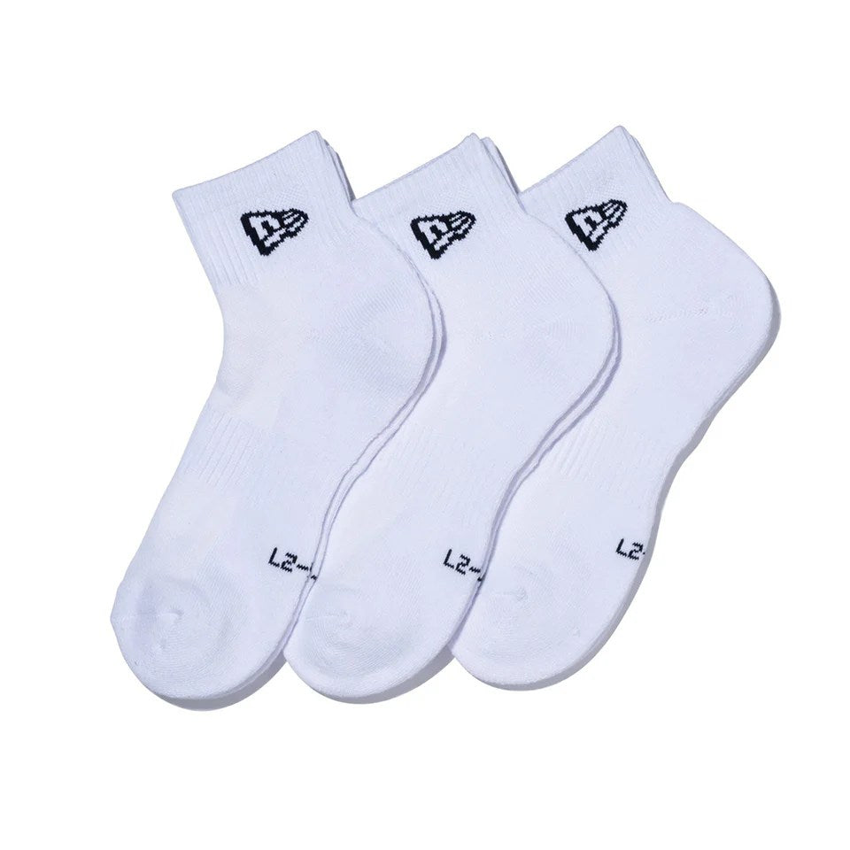 NEW ERA - SOCKS ANKLE 3PAIRS WHITE 【14518186】