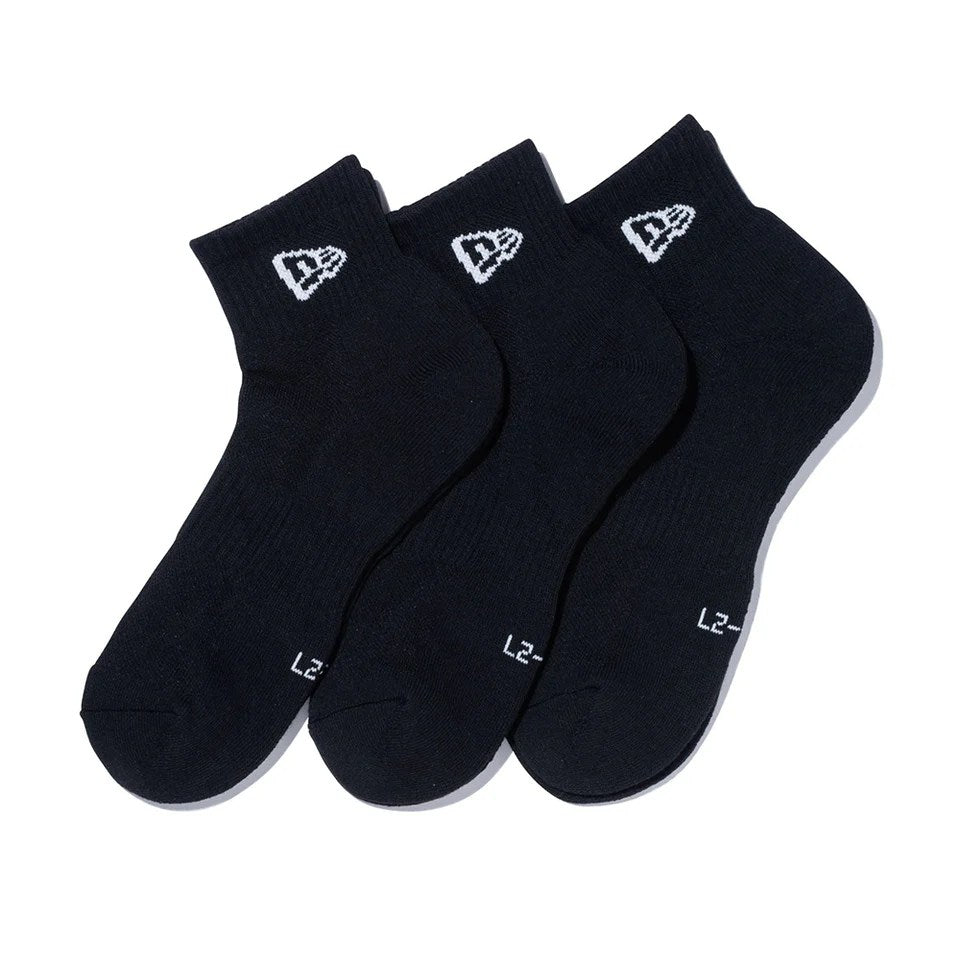 NEW ERA - SOCKS ANKLE 3PAIRS BLACK 【14518191】