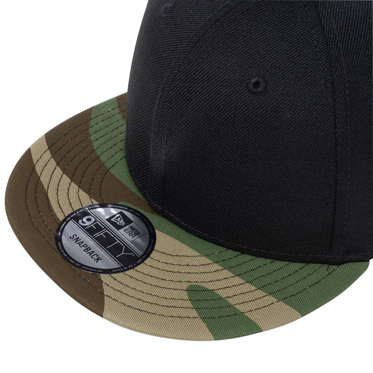 NEW ERA - 9FIFTY BASIC BLACK/WOODLAND CAMO 【14524968】
