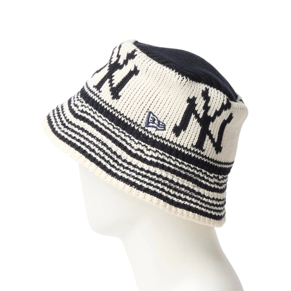 NEW ERA New York Yankees - KNIT BUCKET NAVY/CHROME 【14667668】