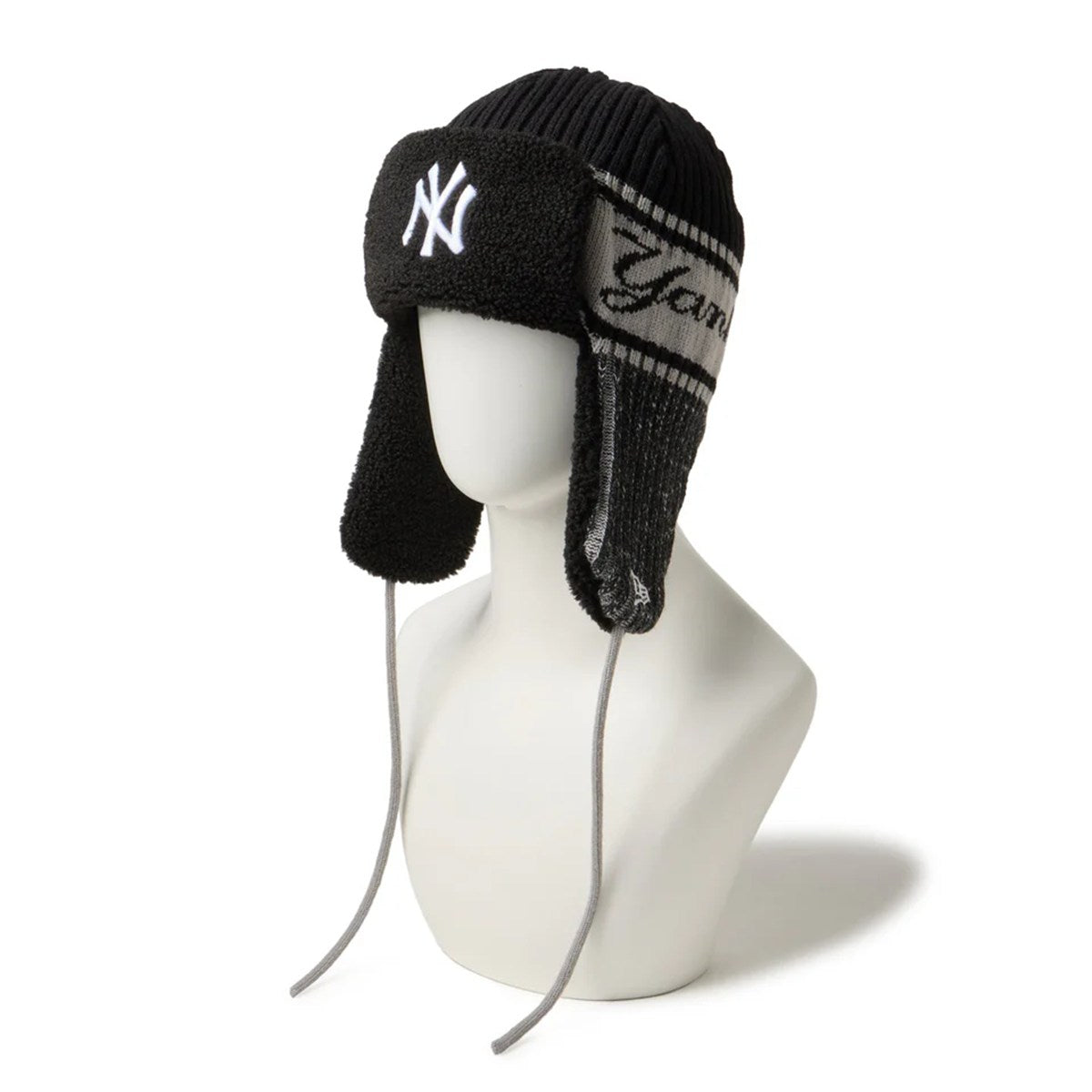 NEW ERA New York Yankees - KNIT TRAPPER BLACK 【14669984