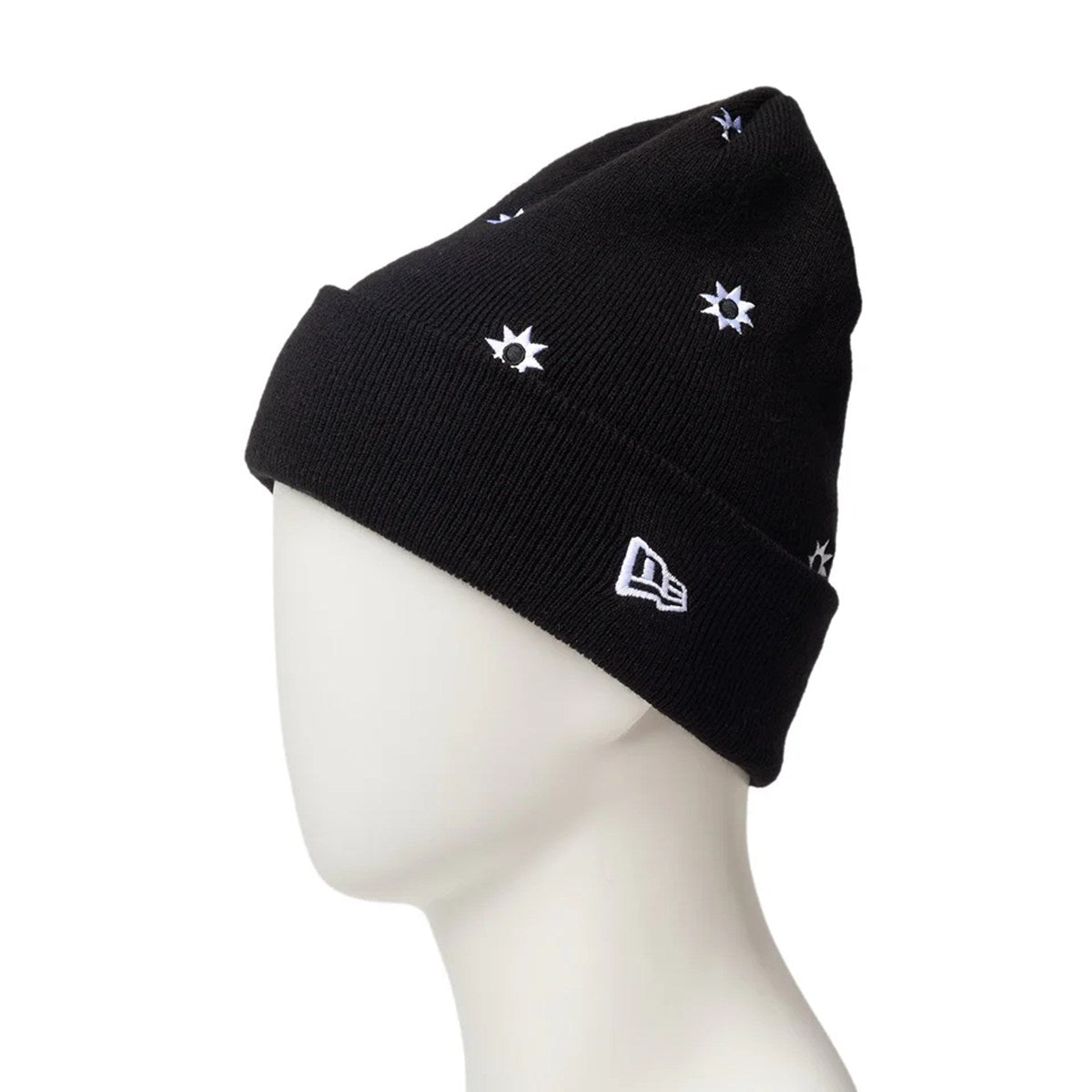 NEW ERA - BASIC CUFF KNIT FLOWER EMB BLACK 【14670092】