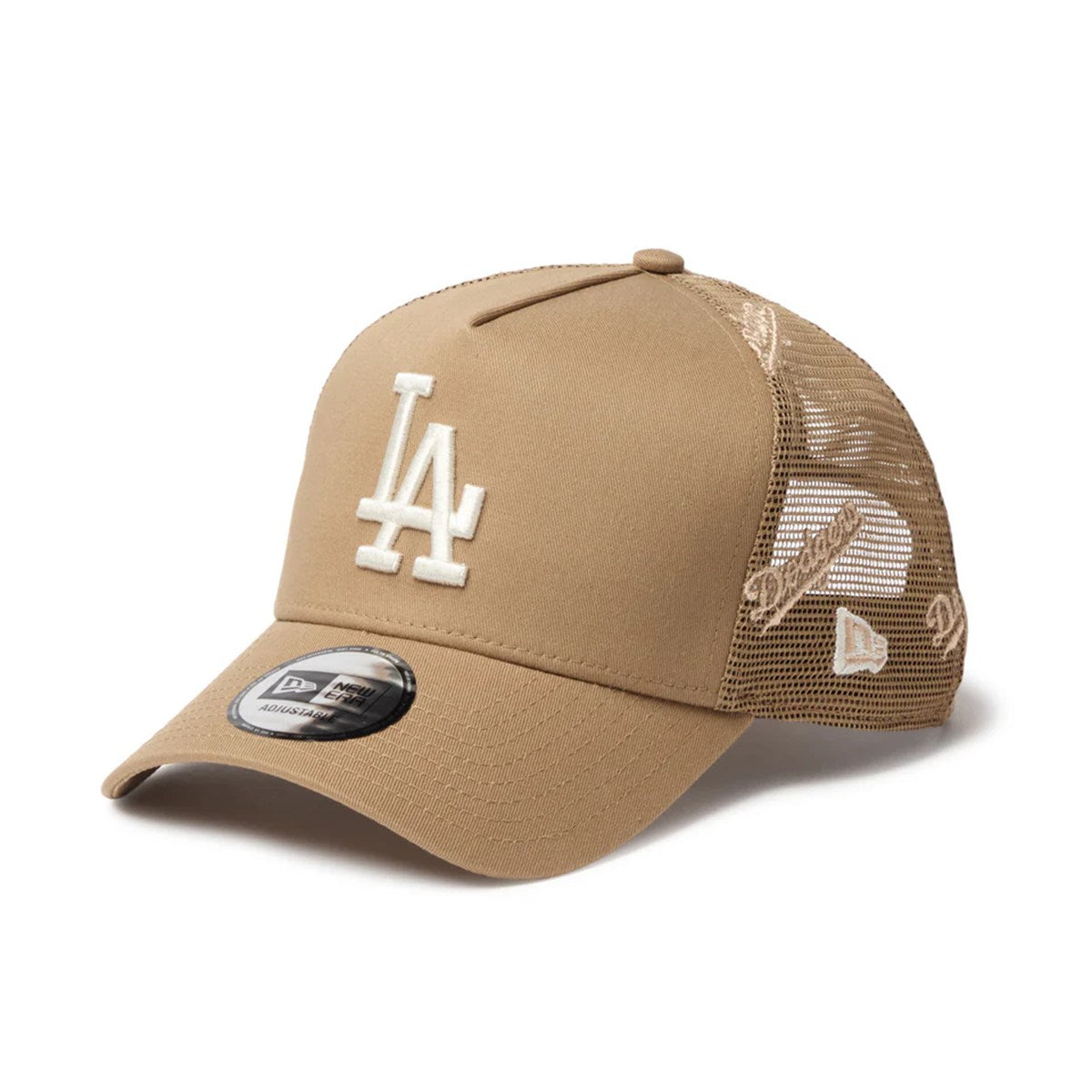 NEW ERA - Los Angeles Dodgers 9FORTY A-Frame MLB Embroidered Mesh KHAKI 【14744916】