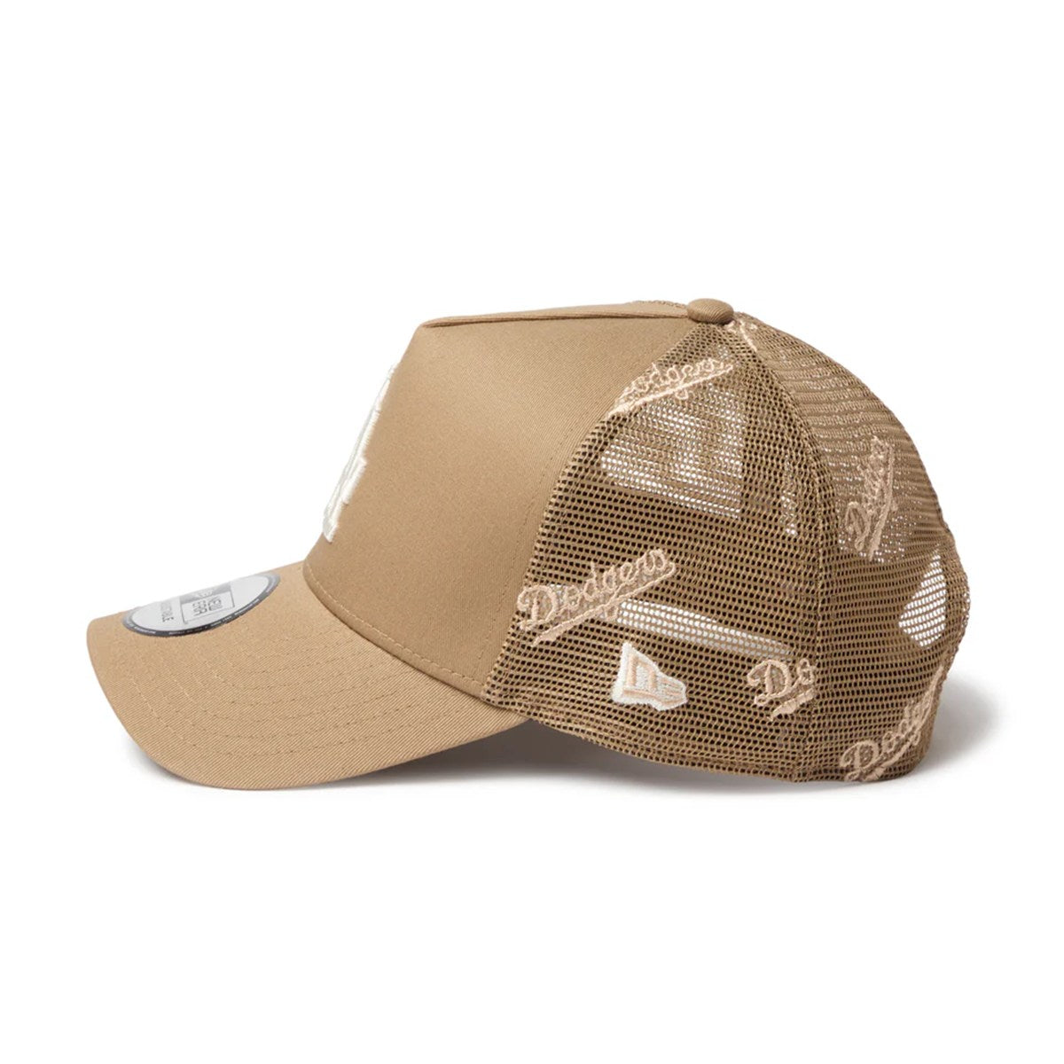NEW ERA - Los Angeles Dodgers 9FORTY A-Frame MLB Embroidered Mesh KHAKI 【14744916】