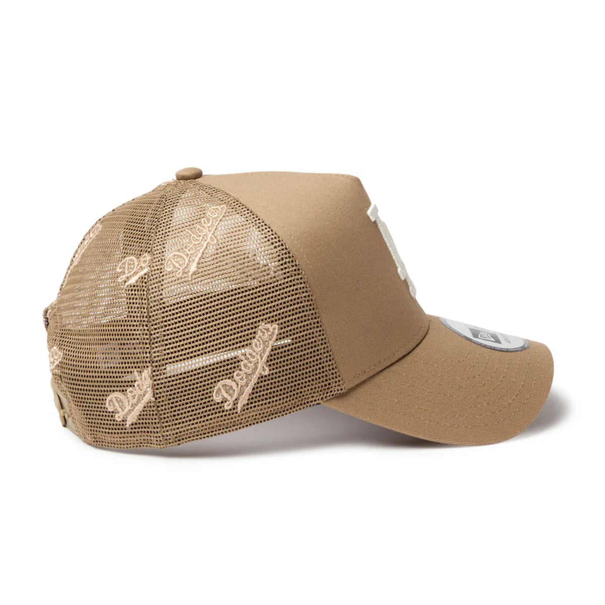 NEW ERA - Los Angeles Dodgers 9FORTY A-Frame MLB Embroidered Mesh KHAKI 【14744916】