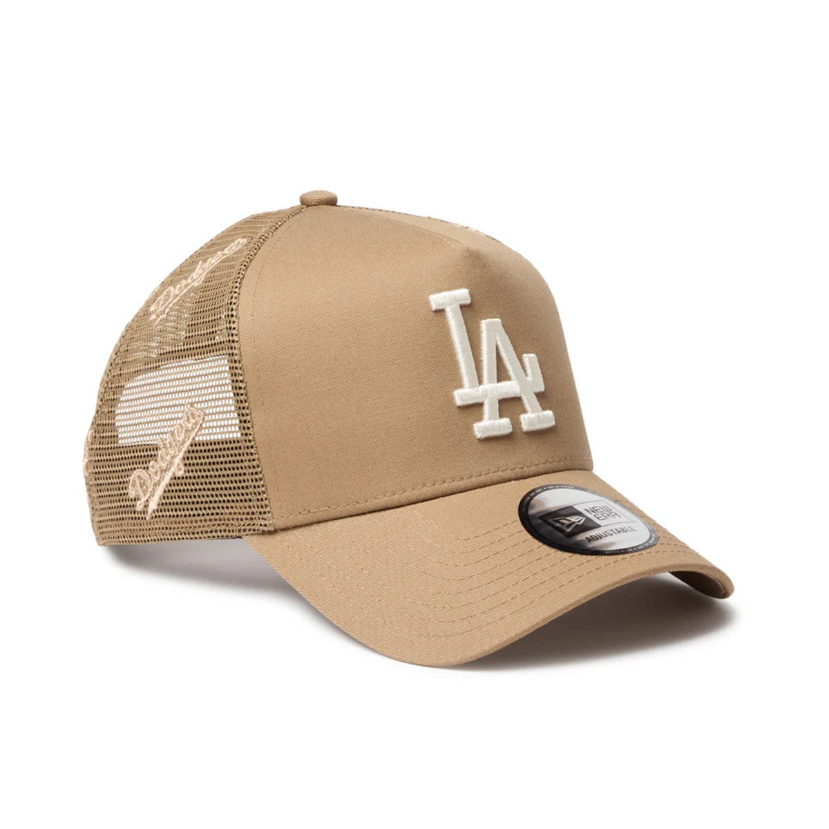 NEW ERA - Los Angeles Dodgers 9FORTY A-Frame MLB Embroidered Mesh KHAKI 【14744916】