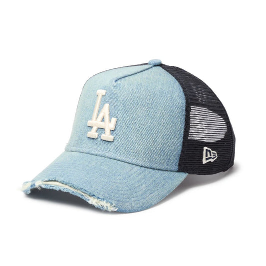 NEW ERA Los Angeles Dodgers - 9FORTY A-Frame MLB Damaged Denim WASHED DENIM 【14744918】
