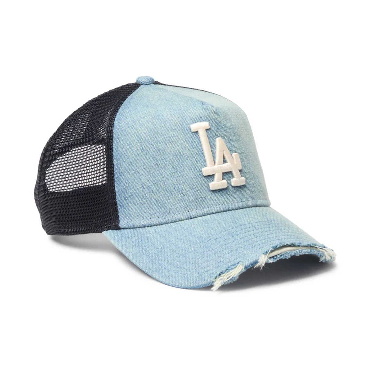 NEW ERA Los Angeles Dodgers - 9FORTY A-Frame MLB Damaged Denim WASHED DENIM 【14744918】