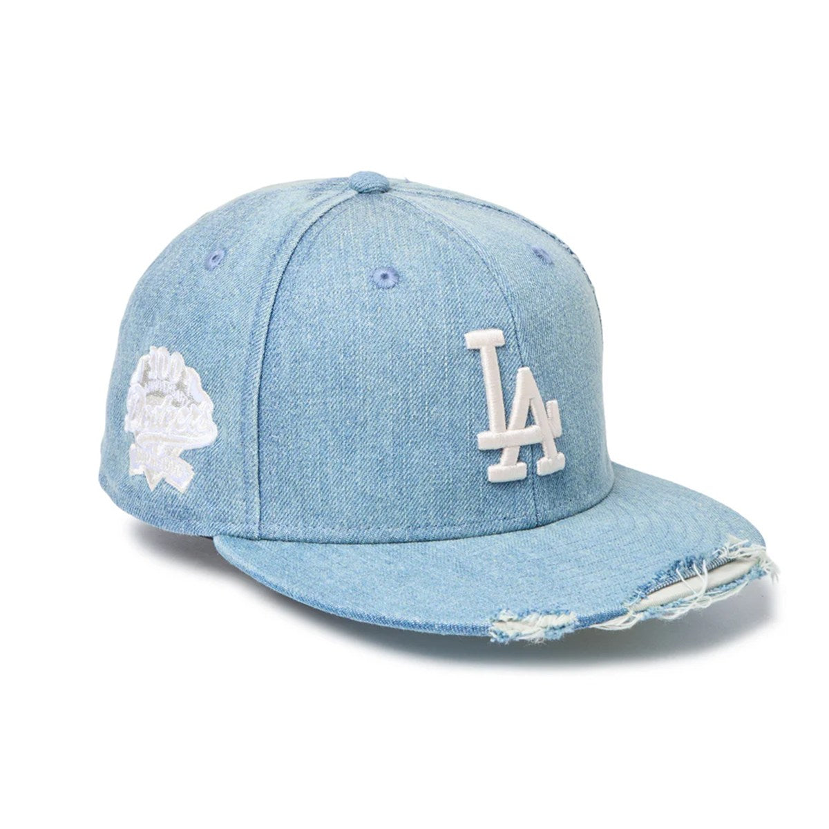 NEW ERA Los Angeles Dodgers - 59FIFTY MLB Damaged Denim WASHED DENIM【14745174】