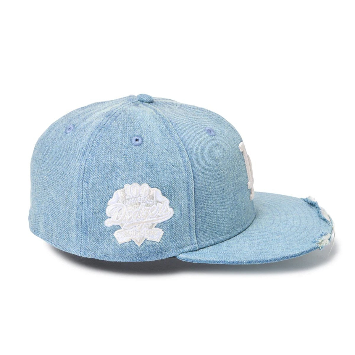 NEW ERA Los Angeles Dodgers - 59FIFTY MLB Damaged Denim WASHED DENIM【14745174】