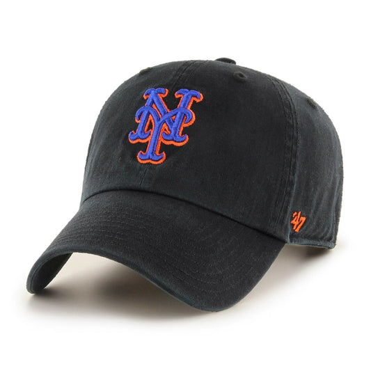 ’47 BRAND New York Mets - CLEAN UP BLACK【14751248 47A B-NLRGW16GWS-BKC】