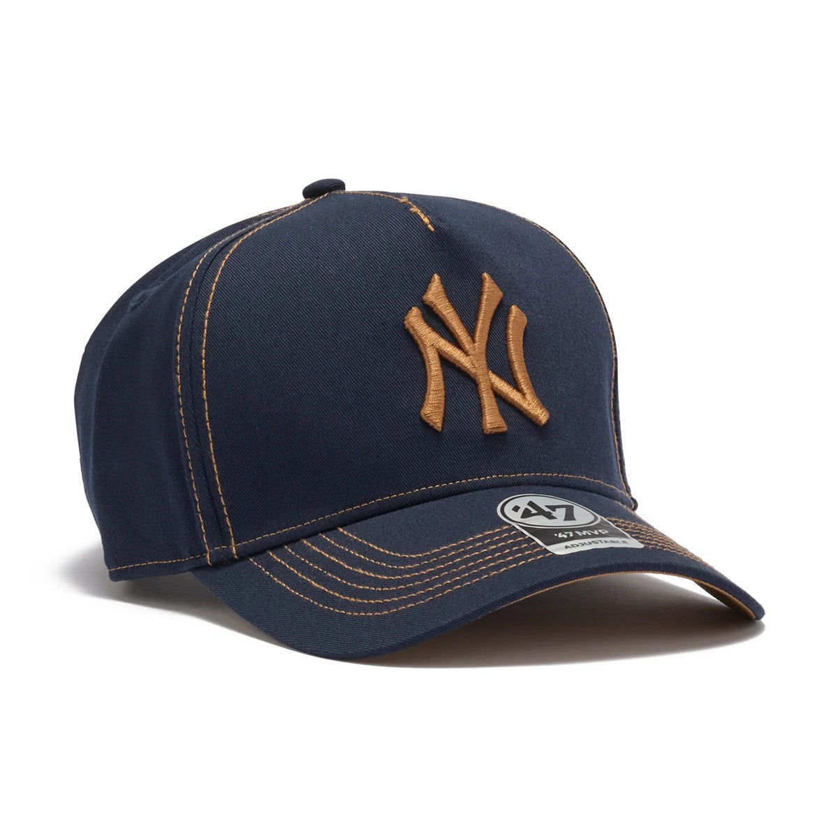 ’47 BRAND New York Yankees - MVP Contrast Stitch NAVY 【14751363 47A B-CONDT17GWS-NY】