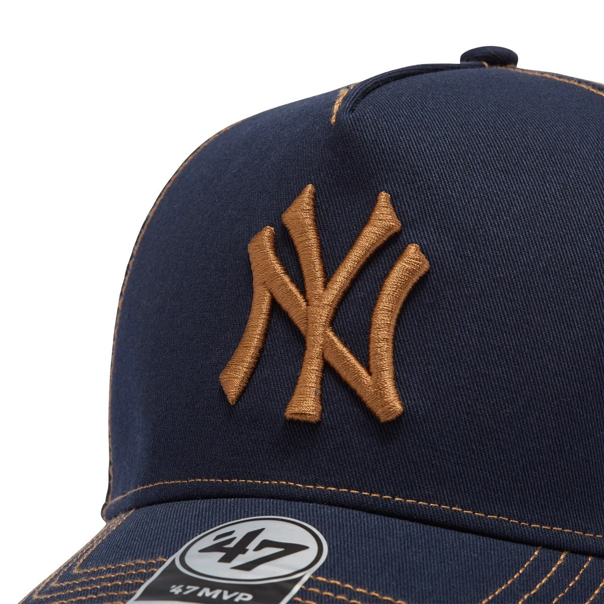 ’47 BRAND New York Yankees - MVP Contrast Stitch NAVY 【14751363 47A B-CONDT17GWS-NY】