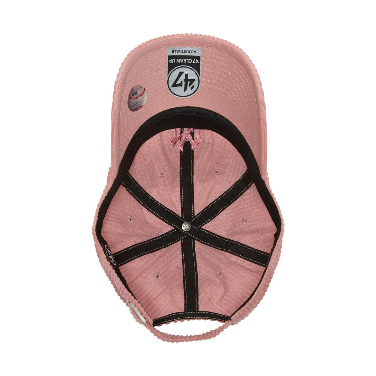 ’47 BRAND New York Yankees - CLEAN UP Mellow Corduroy ROSE QUARTZ 【14858216 47A B-MLOWC17C4S-J1】