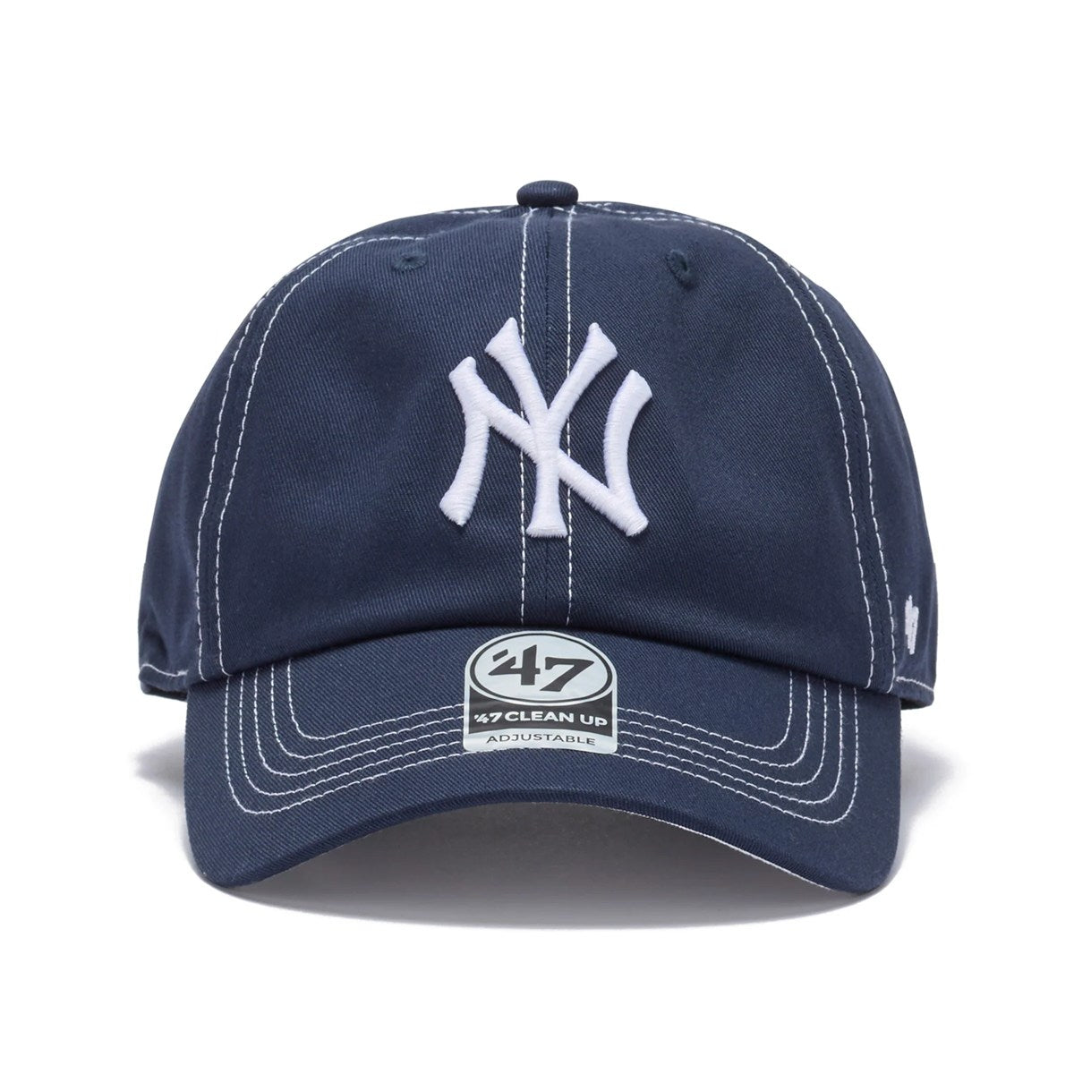 ’47 BRAND New York Yankees - CLEAN UP Contrast Stitch NAVY【14858223 47A B-CONCU17GWS-NY】