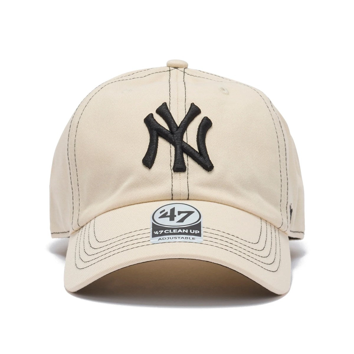 ’47 BRAND New York Yankees - CLEAN UP Contrast Stitch BEIGE 【14858224 47A B-CONCU17GWS-NT】