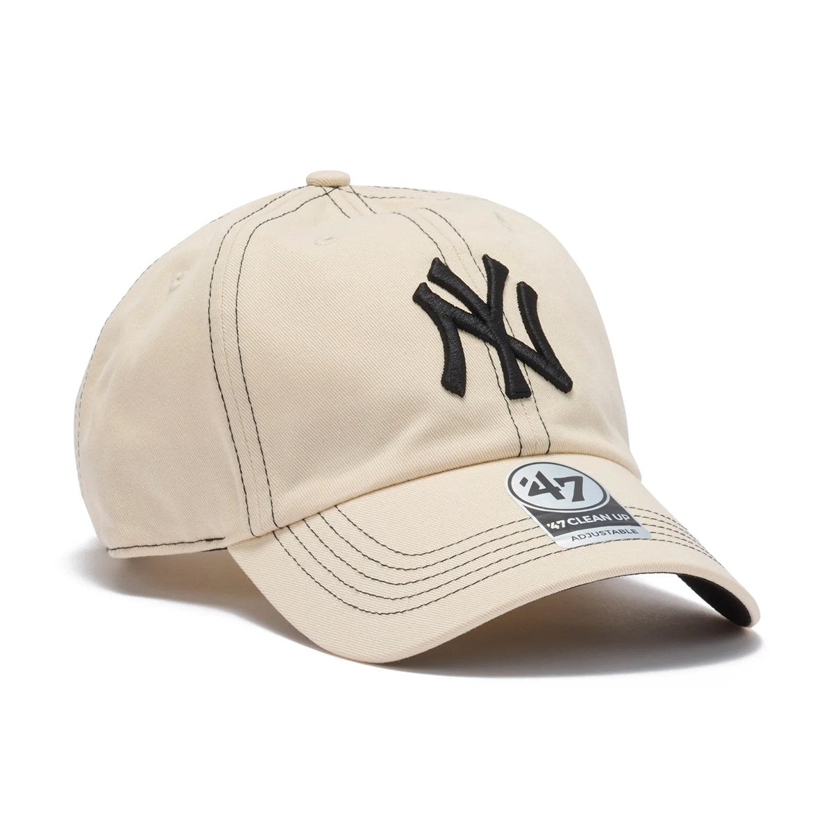 ’47 BRAND New York Yankees - CLEAN UP Contrast Stitch BEIGE 【14858224 47A B-CONCU17GWS-NT】