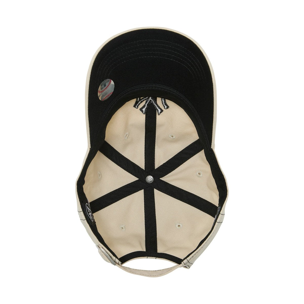 ’47 BRAND New York Yankees - CLEAN UP Contrast Stitch BEIGE 【14858224 47A B-CONCU17GWS-NT】