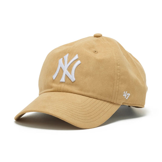 ’47 BRAND New York Yankees - CLEAN UP Ballpark Suede KHAKI 【14858248 47A B-BPSDE17USS-KH】